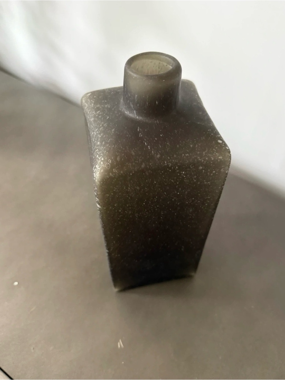 Matte Cement Glass Bottle Vase